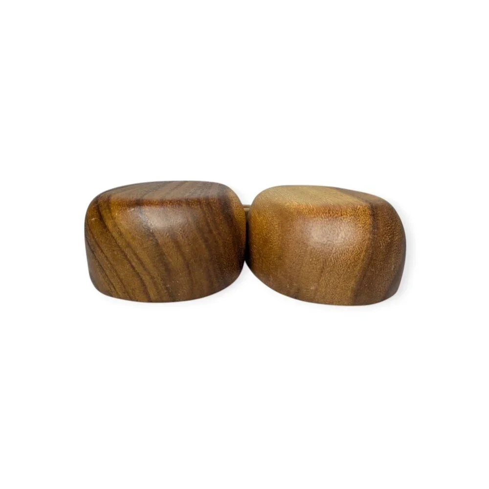Vintage Monkey Pod Wood Carved Pineapple Shaped Wooden Bowls/Dishes Set …